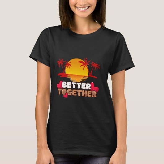 Better Together Retro Sunset Inspirational Easter T-shirt (Voorkant)