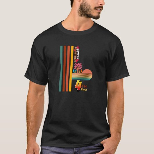 Better Together Retro Zonsondergang Inspirerend 4e T-shirt (Voorkant)