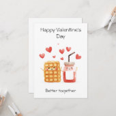 Better Together – Schattig en Grappig Valentijnsda Kaart (Voorkant / Achterkant in situ)