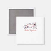 Better Together Tandem Fiets Samen Modern Des Magneet (Voorkant / Achterkant)