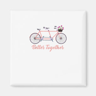 Better Together Tandem Fiets Samen Modern Des Magneet