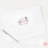 Better Together Tandem Fiets Samen Modern Des Vierkante Sticker (Envelop)
