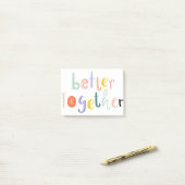 Better together typography doodle text Quote Post-it® Notes (Op bureau)