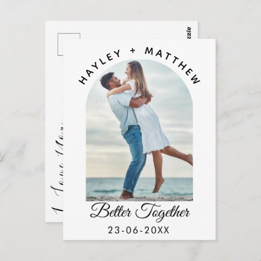 Better Together Valentine's Day Photo Briefkaart (Voorkant / Achterkant)