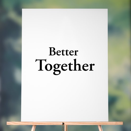 "Better Together" vindt echt gezelschap Acryl Bord (Neutraal)