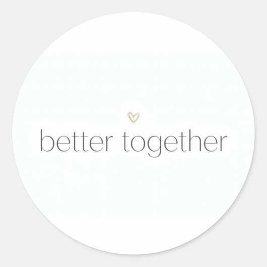 Better Together Wedding Sticker (Voorkant)