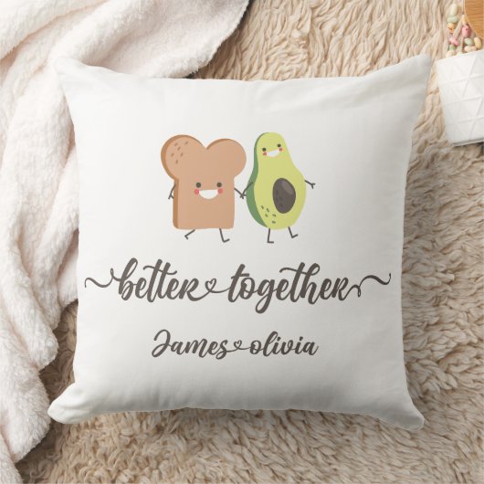 BetterTogether Avocado & Toast Personalized pillow Kussen (Deken)