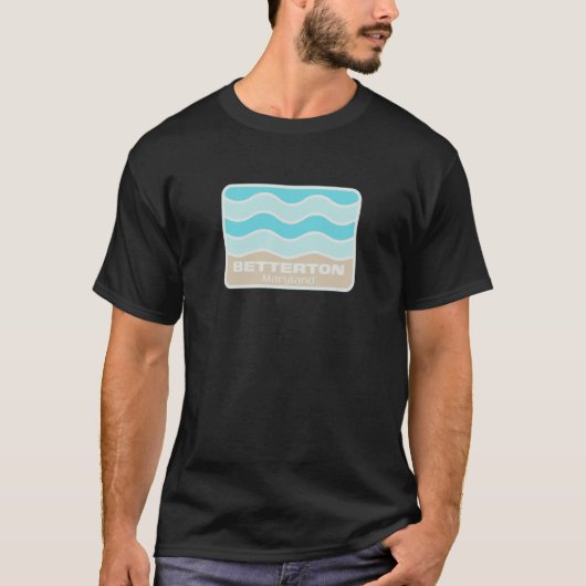 Betterton Maryland Beach Waves Vacation Souvenir T-shirt (Voorkant)
