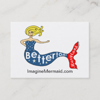 Betterton Mermaid op ImagineMermaid.com Visitekaartje
