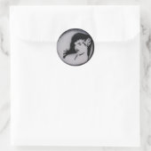 bettie page.JPG Ronde Sticker (Tas)