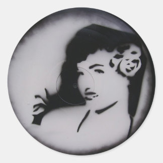 bettie page.JPG Ronde Sticker