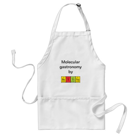 Bettina periodiek table name apron standaard schort (Voorkant)