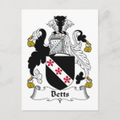 Betts Family Crest Briefkaart (Voorkant)