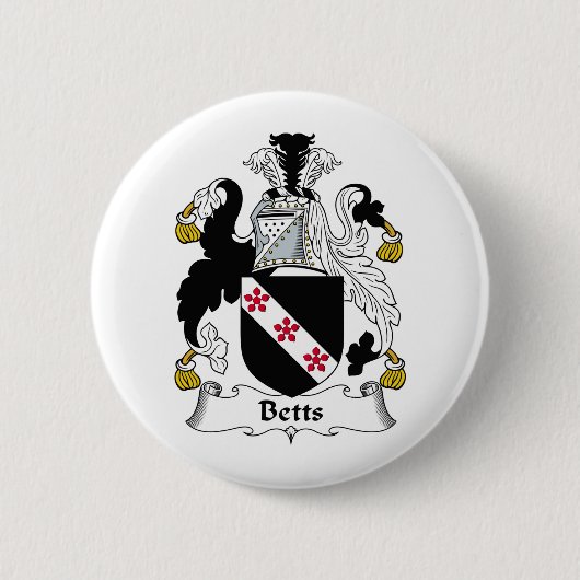 Betts Family Crest Ronde Button 5,7 Cm (Voorkant)