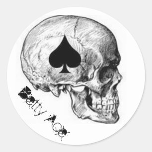 Betty Ace of Spades Skull Sticker