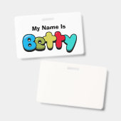 Betty Badge (Voor- en achterkant)