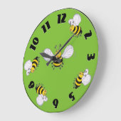 Betty Bee en Busy Bees Green Round Wall Clock Grote Klok (Hoek)