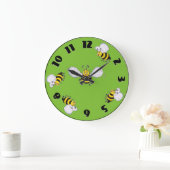 Betty Bee en Busy Bees Green Round Wall Clock Grote Klok (Huis)