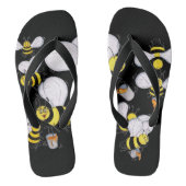 'Betty Bee' Zwarte Teenslippers (Voetbed)