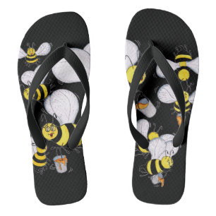 'Betty Bee' Zwarte Teenslippers