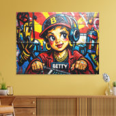 BETTY BOOP-3 CANVAS AFDRUK (Insitu (Woonkamer))