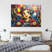 BETTY BOOP-3 CANVAS AFDRUK (Insitu (Slaapkamer))