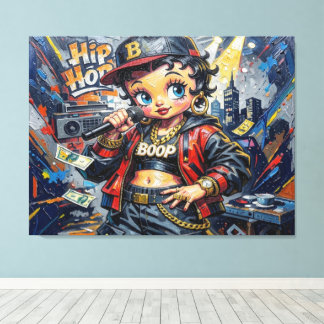 BETTY BOOP-4A CANVAS AFDRUK