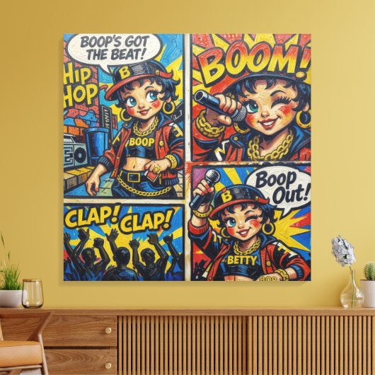 BETTY BOOP-5 CANVAS AFDRUK (Insitu (Woonkamer))