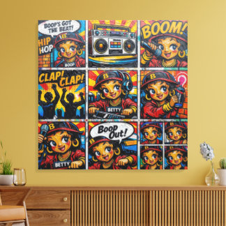BETTY BOOP-7 CANVAS AFDRUK