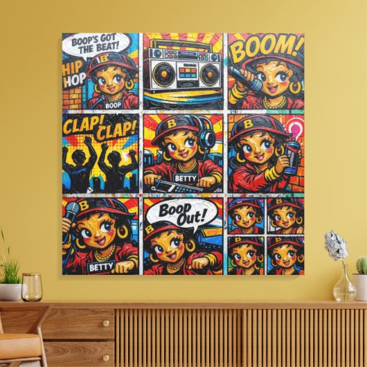 BETTY BOOP-7 CANVAS AFDRUK (Insitu (Woonkamer))