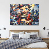 BETTY BOOP CANVAS AFDRUK (Insitu (Slaapkamer))