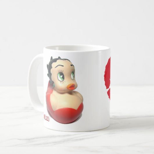 Betty Boop Custom Rubber Duck Coffee Mok (Voorkant links)