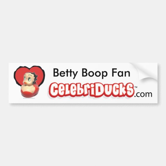 Betty Boop Rubber Duck Bumber Sticker (Voorkant)