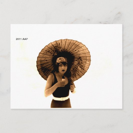 Betty Compson schoonheid in badpak Briefkaart (Voorkant)