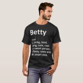 BETTY Definition Persoonlijke naam Funny Birthday T-shirt (Voorkant volledig)
