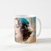 Betty Een mooie Art Deco Vrouw Koffiemok (Voorkant rechts)