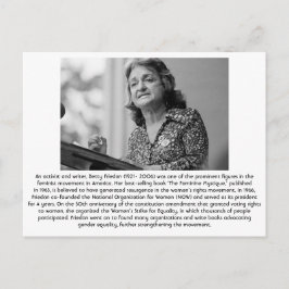 Betty Friedan - Feminist Briefkaart