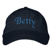 Betty Personalized Embroided Baseball Pet Blue (Voorkant)