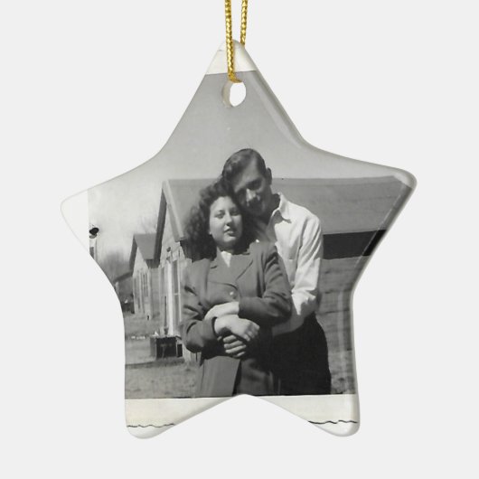 Betty Roland en Donald bowlen Keramisch Ornament (Links)