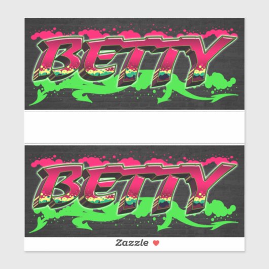 Betty Vorname Name Graffiti Aufkleber Sticker (Vel)