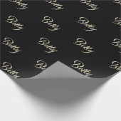 Betty white gold Handwriting Geschenkpapier Cadeaupapier (Hoek)