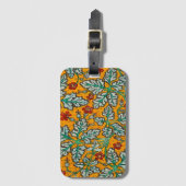Betty's gele bloemen bagagelabel (Voorkant (verticaal))