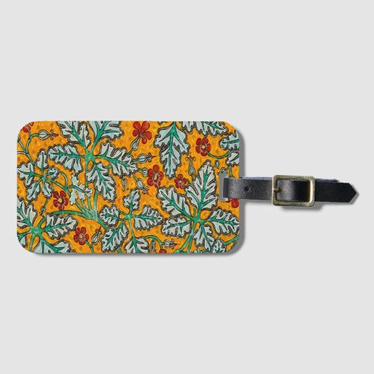Betty's gele bloemen bagagelabel (Voorkant (horizontaal))