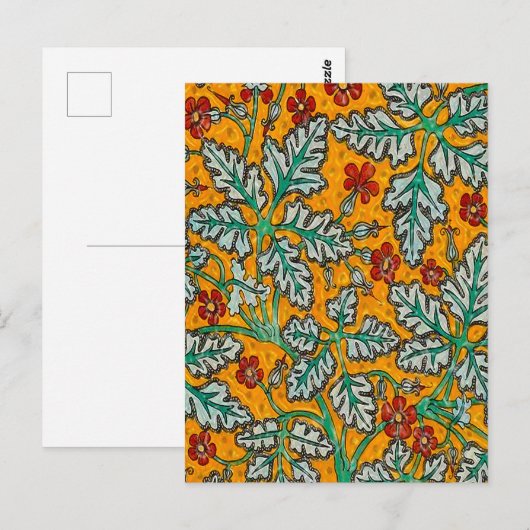 Betty's gele bloemen briefkaart (Voorkant / Achterkant)