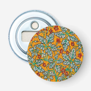 Betty's gele bloemen button flesopener