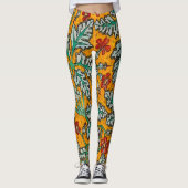 Betty's gele bloemen leggings (Voorkant)
