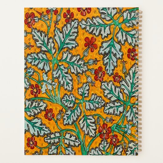 Betty's gele bloemen planner (Achterkant)