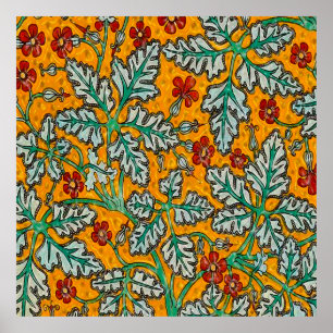Betty's gele bloemen poster