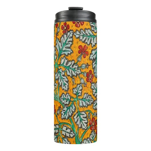 Betty's gele bloemen thermosbeker (Voorkant)