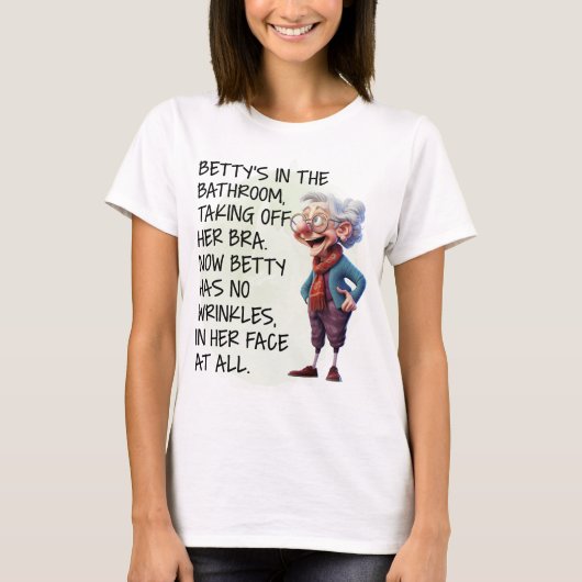 Betty's in de badkamer vrouwen t-shirt (Voorkant)